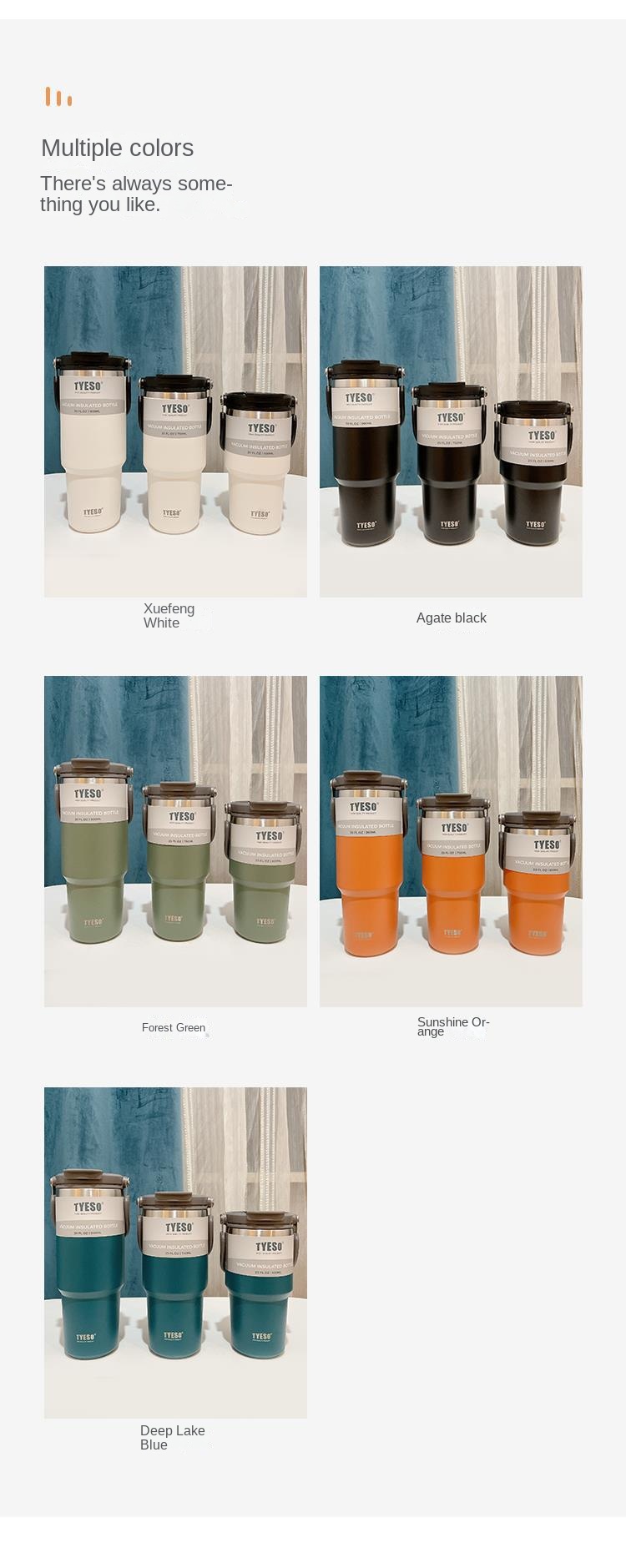 TYESO Double-Wall Insulated Travel Mug