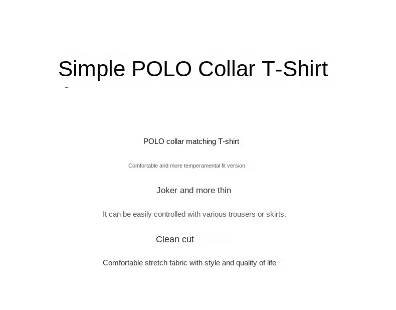 Cream Polo Collar Short Sleeve T-Shirt for Women