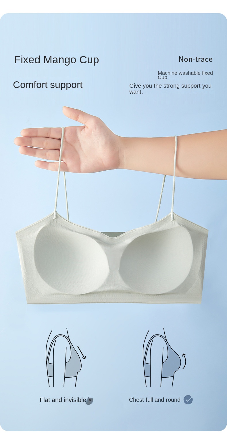 Youthful Invisible Strap Soft Support Seamless Sports Bra