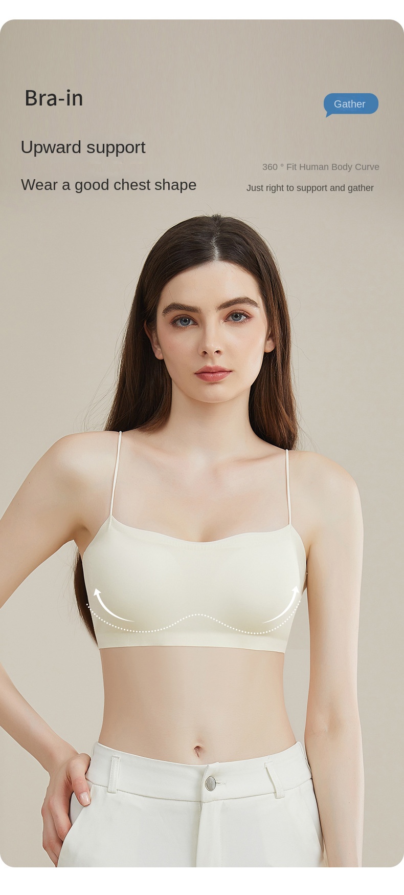 Youthful Invisible Strap Soft Support Seamless Sports Bra