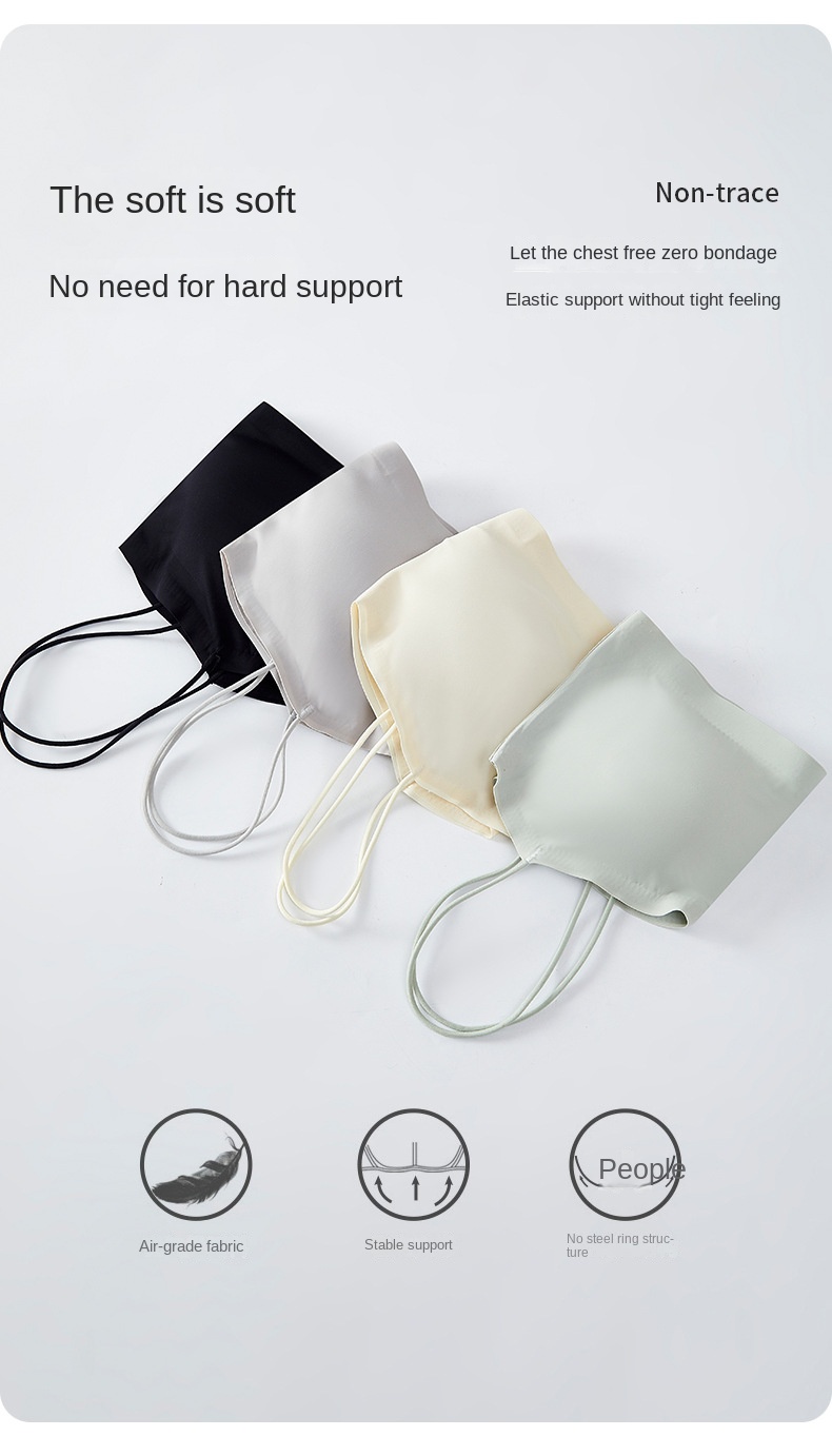 Youthful Invisible Strap Soft Support Seamless Sports Bra