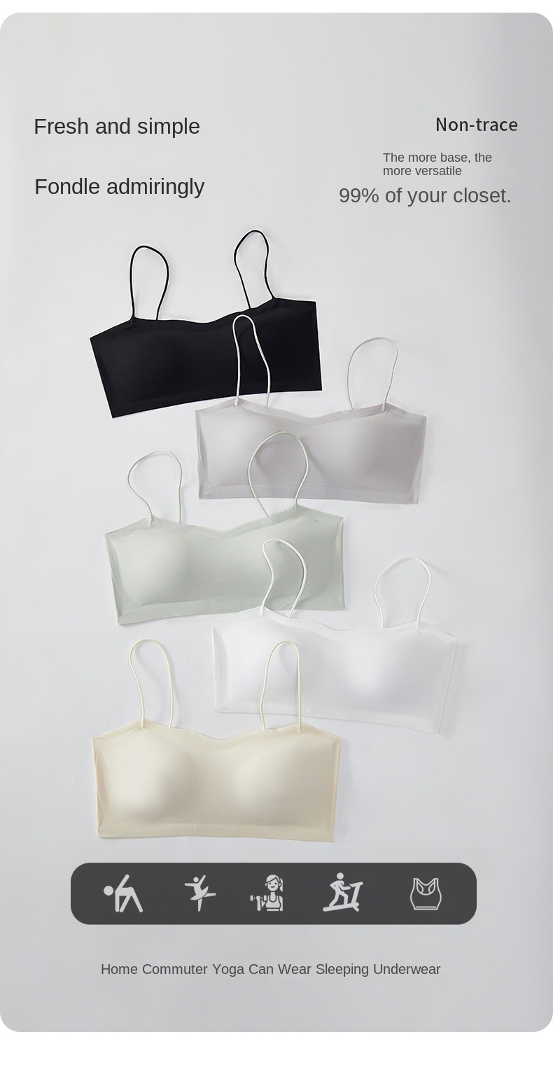 Youthful Invisible Strap Soft Support Seamless Sports Bra