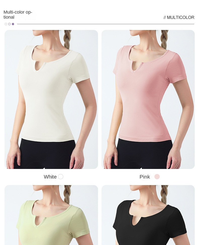 Slim Fit Yoga Top with Built-in Cups
