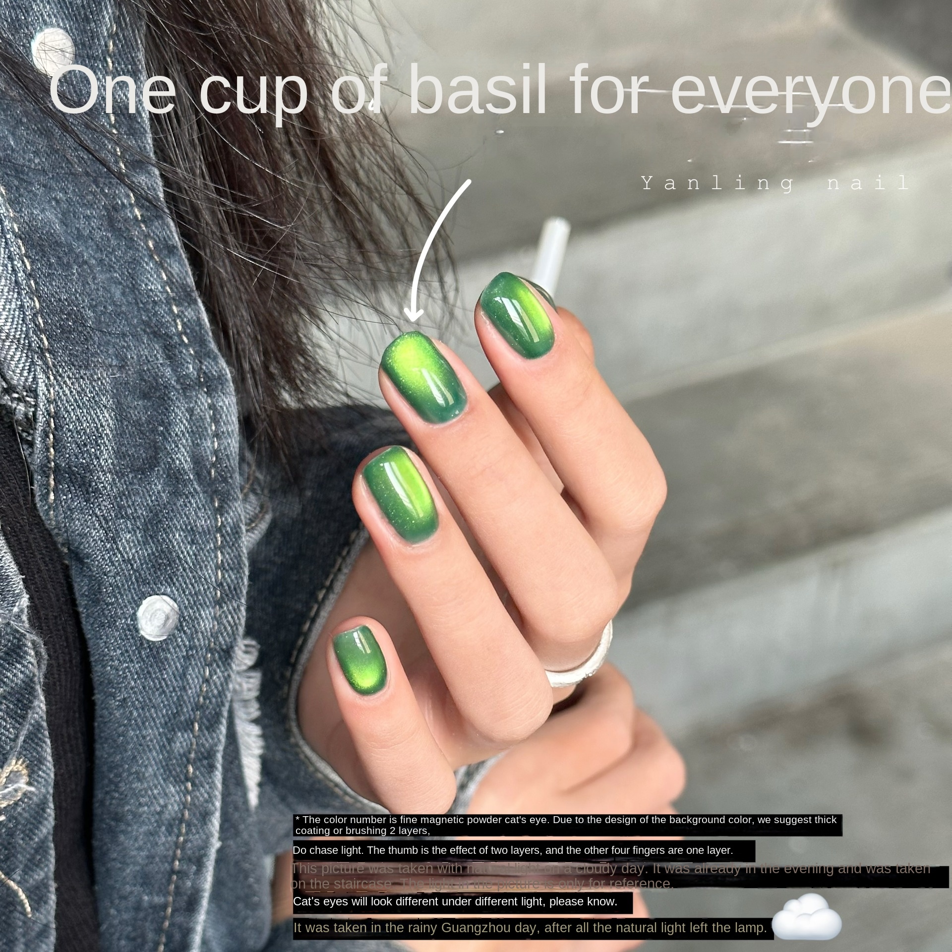 Emerald Cat's Eye Nail Polish