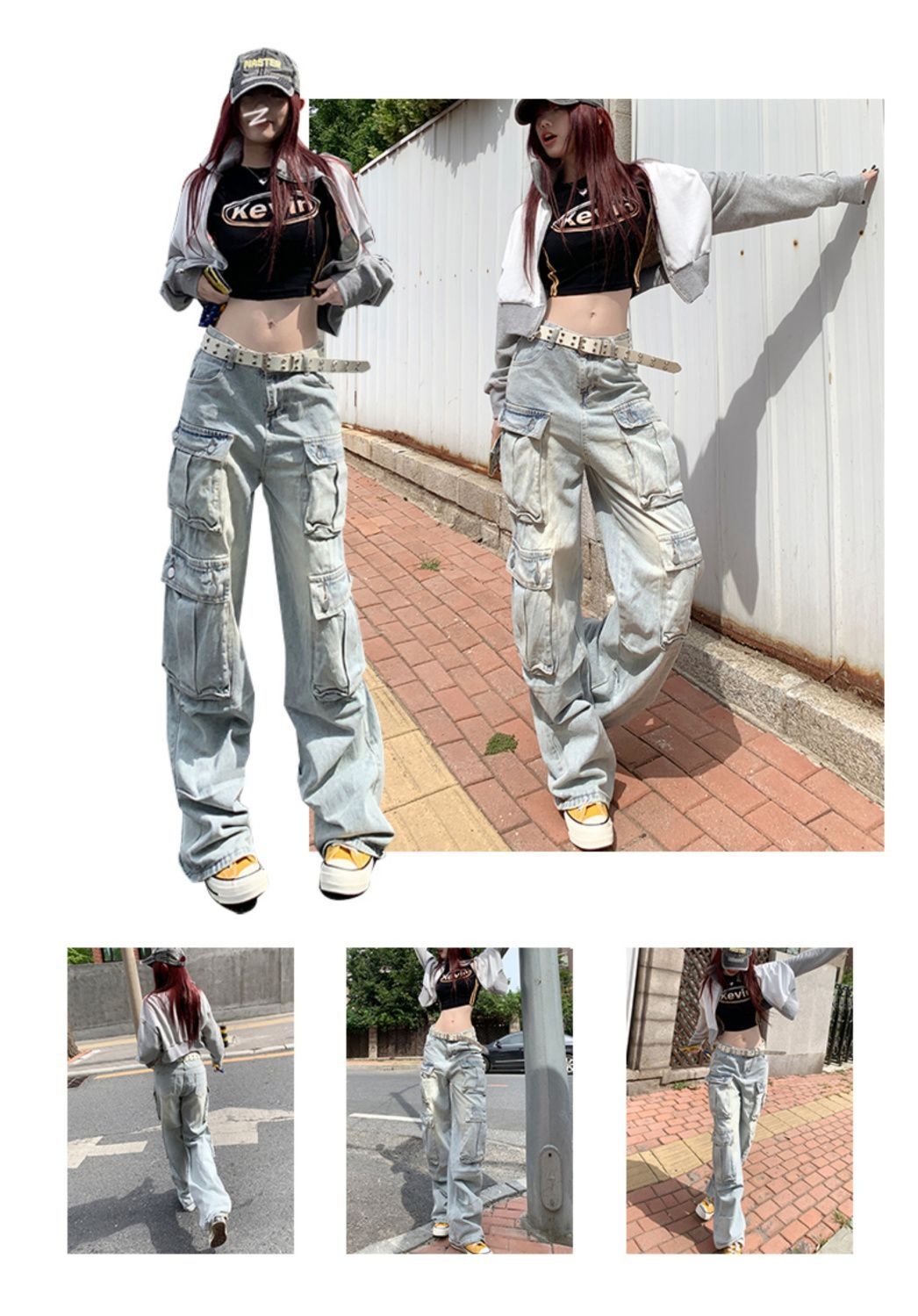 American Style Multi-Pocket Women's Jeans