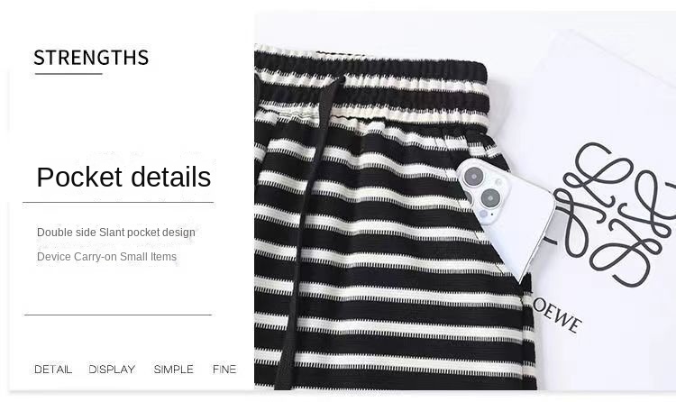 Stripe Casual Palazzo Pants for Women