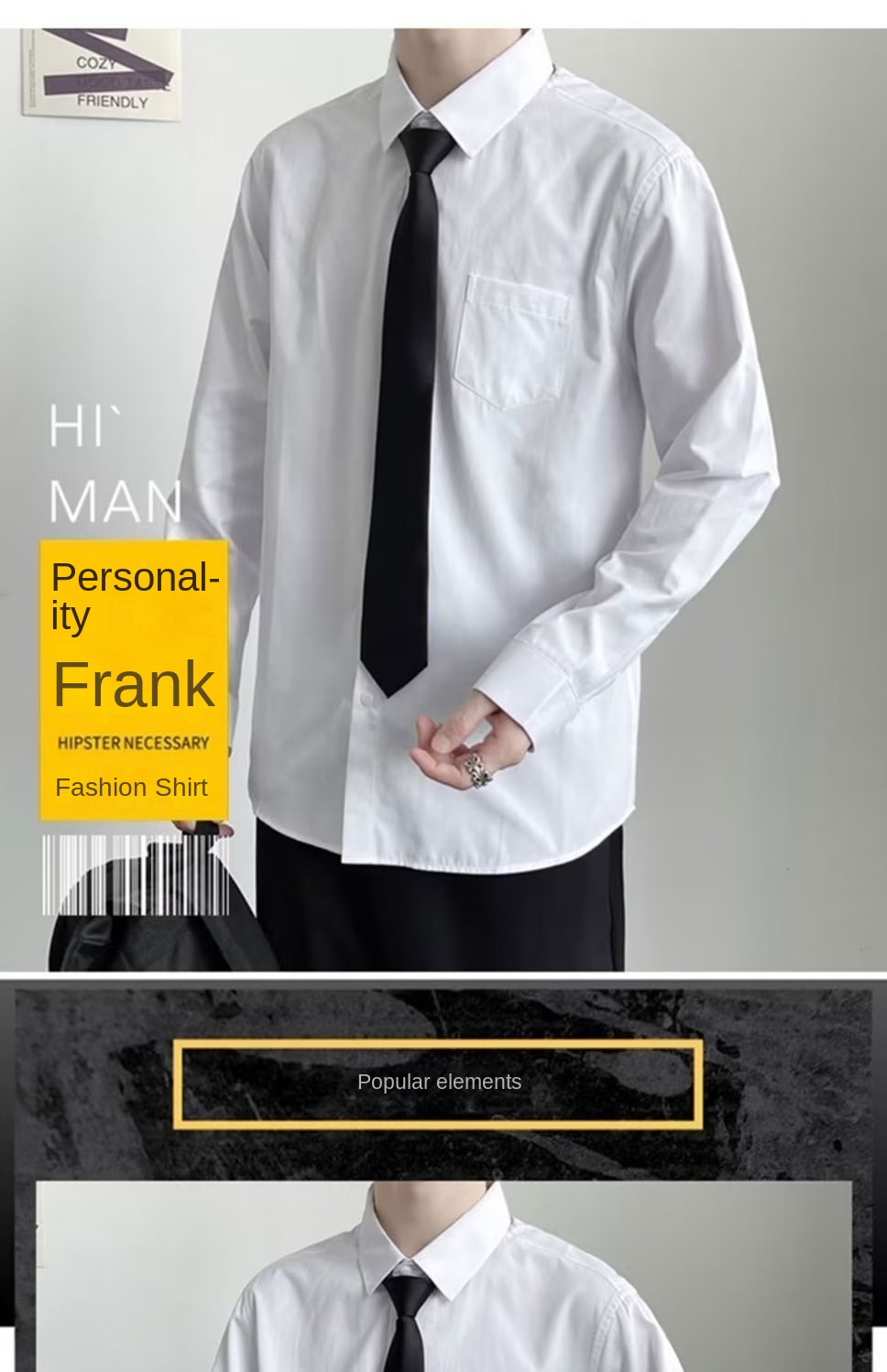 Japanese Style Trendy White Long Sleeve Shirt for Men, Versatile and Relaxed Solid Color Couple's Outfit, Round Neck Sweater for Men, New Autumn Style, Casual and Trendy Solid Color Thin Sweatshirt, Korean Style COZY FRIENDLY FASHION STYLE 2021 NEW ARRIVALS AVAILABLE IN COLORS SIZE CHART SIZE WAIST HIP LEG LENGTH S 72 105 48 96 M 76 109 49 98 L 80 113 50 100 XL 84 117 51 102 2XL 88 121 52 104 3XL 92 125 53 106 Unit: CM SIZE CHART DATA FOR REFERENCE ONLY, DUE TO MANUAL MEASUREMENT, THERE MAY BE A DEVIATION OF ABOUT 1-3CM DESIGN HIGHLIGHTS SIZE RECOMMENDATION S M Suitable for wearing range Suitable for wearing range Height(CM): 155-160 Height(CM): 160-170 Weight(KG): 43-45 Weight(KG): 45-55 L XL Suitable for wearing range Suitable for wearing range Height(CM): 170-175 Height(CM): 175-180 Weight(KG): 55-60 Weight(KG): 60-70 2XL 3XL Suitable for wearing range Suitable for wearing range Height(CM): 175-180 Height(CM): 175-185 Weight(KG): 70-76 Weight(KG): 76-80 PRODUCT DISPLAY COZY FRIENDLY TRENDY X COZY FRIENDLY DETAILS HIGHLIGHTS