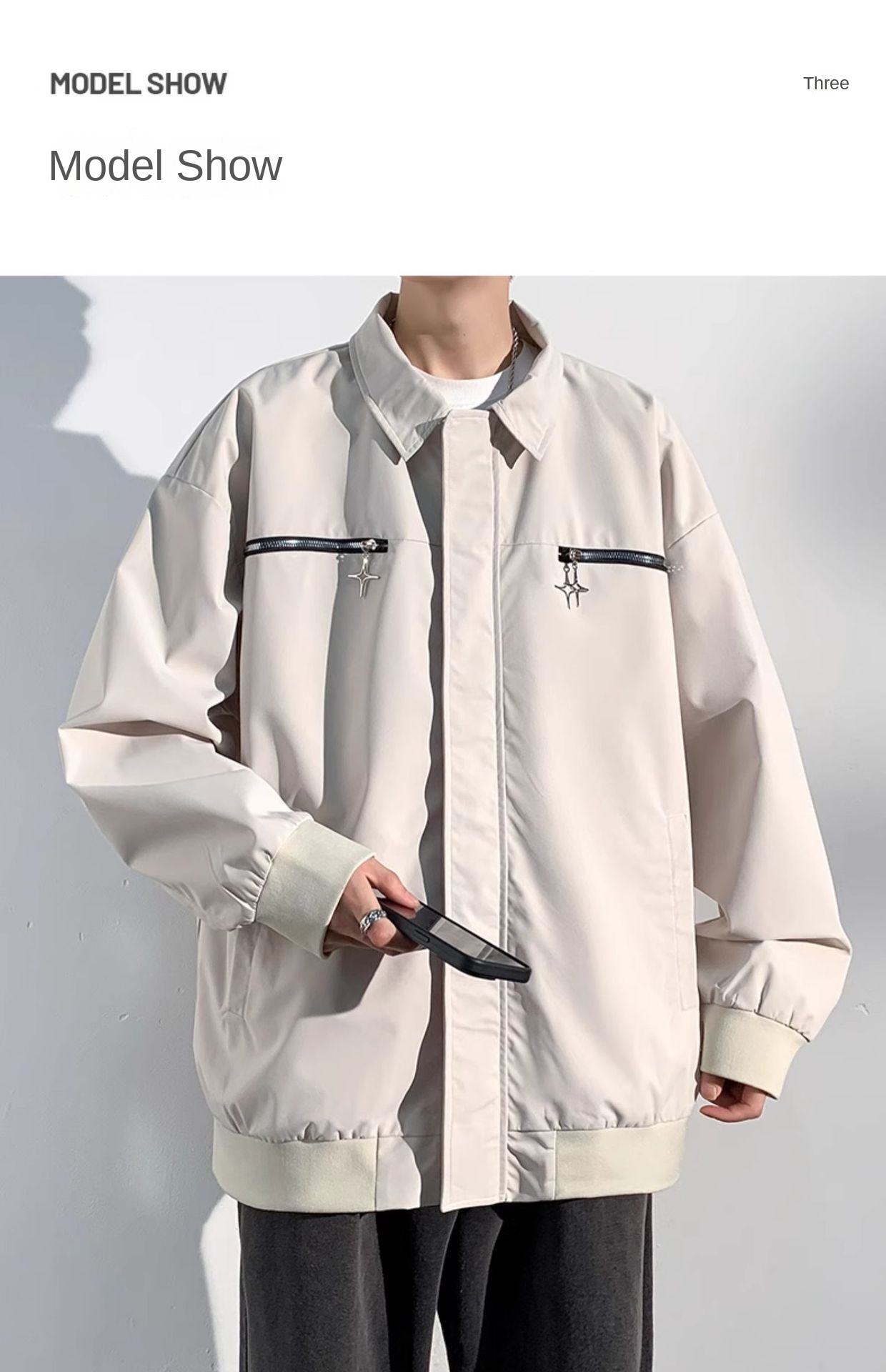 Men's Trendy Collared Casual Jacket