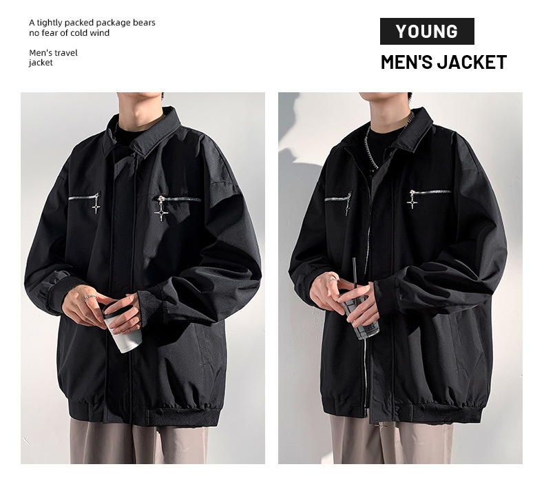 Men's Trendy Collared Casual Jacket