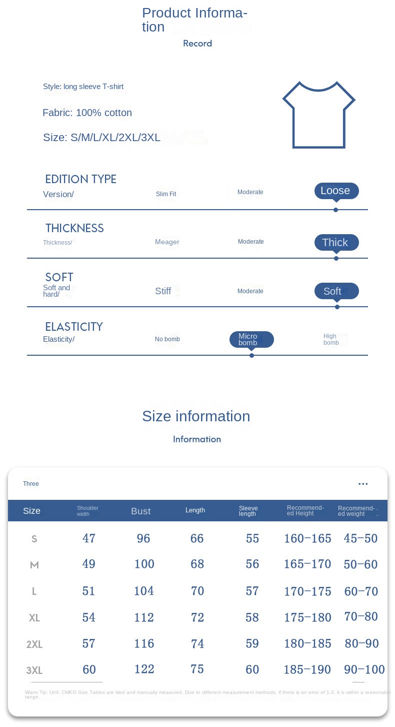 Heavyweight Cotton Men's Long Sleeve T-Shirt