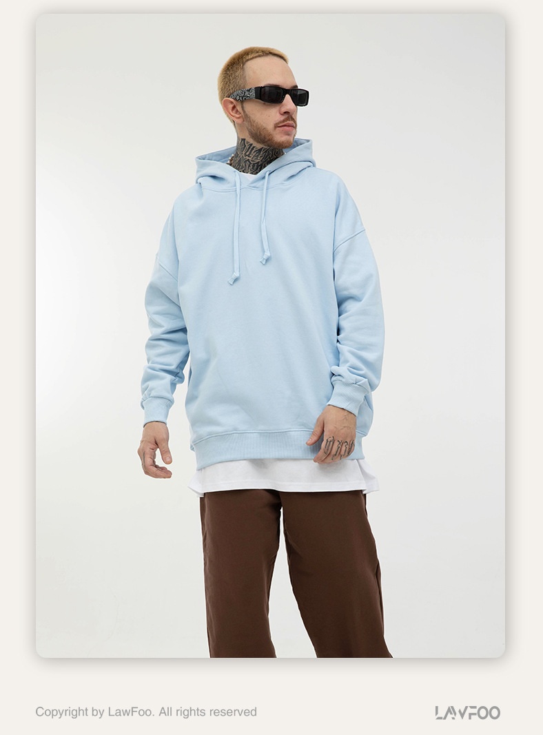 Wholesale Euro Size 380G Cotton Fleece Hooded Men's Sweatshirt