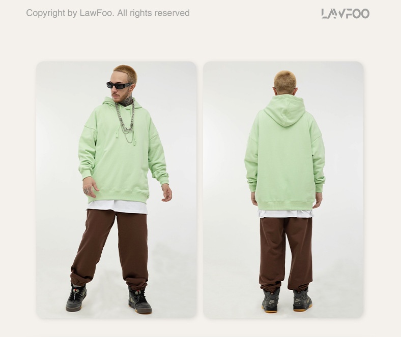 Wholesale Euro Size 380G Cotton Fleece Hooded Men's Sweatshirt