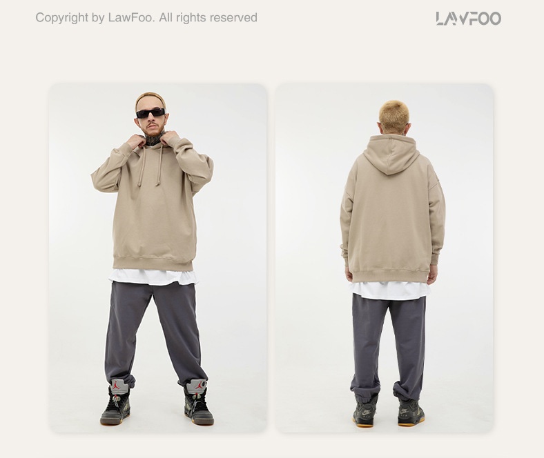 Wholesale Euro Size 380G Cotton Fleece Hooded Men's Sweatshirt