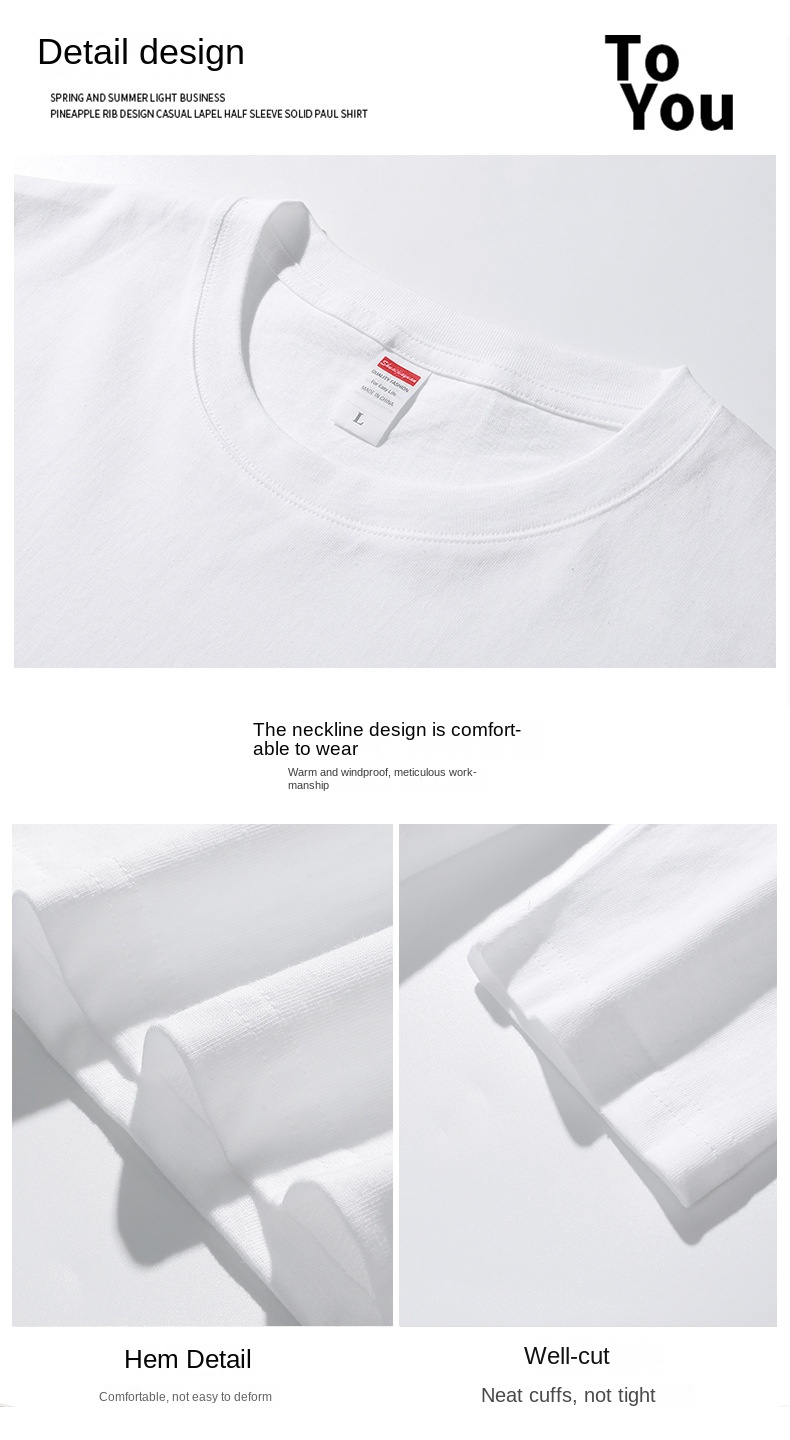 200G Cotton Long Sleeve Men's T-Shirts