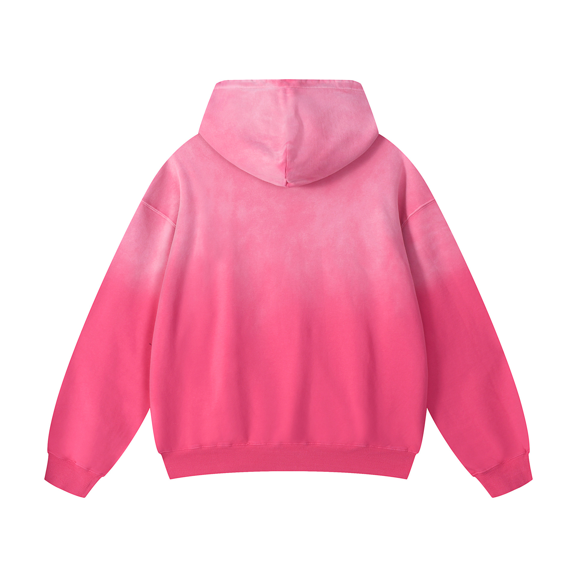 420G American Terry Hoodie with Spray Horse Wash and Gradient Dyeing