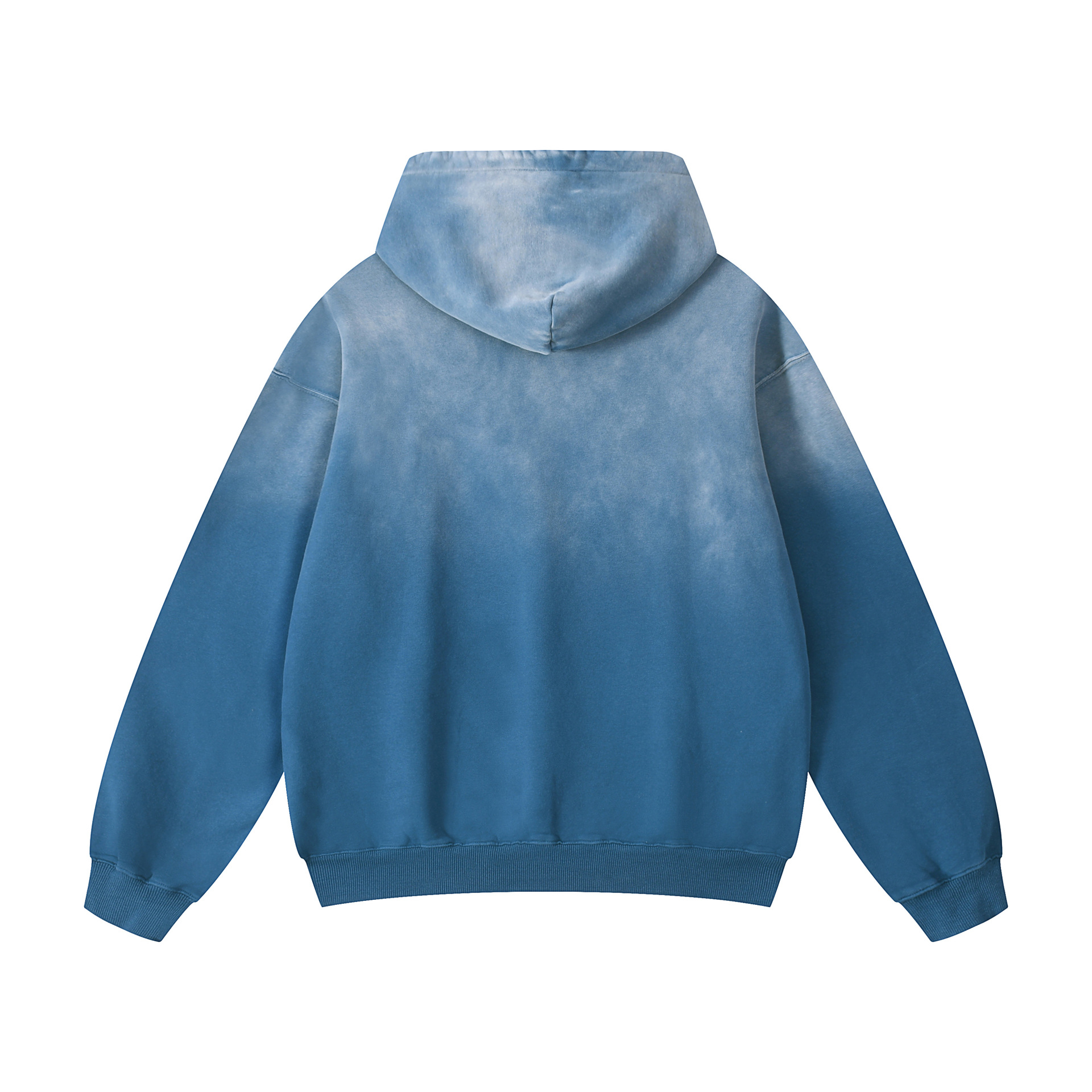 420G American Terry Hoodie with Spray Horse Wash and Gradient Dyeing