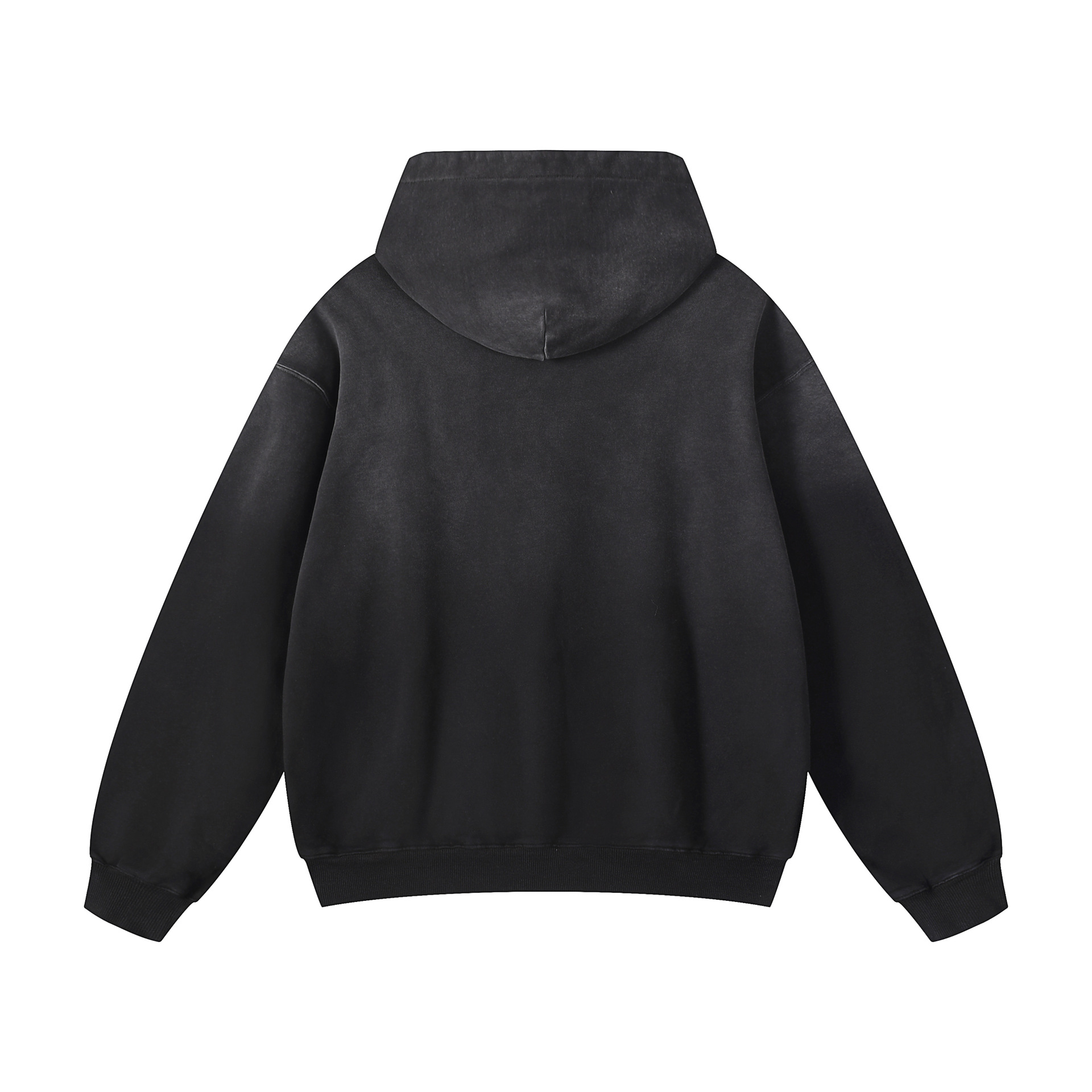 420G American Terry Hoodie with Spray Horse Wash and Gradient Dyeing