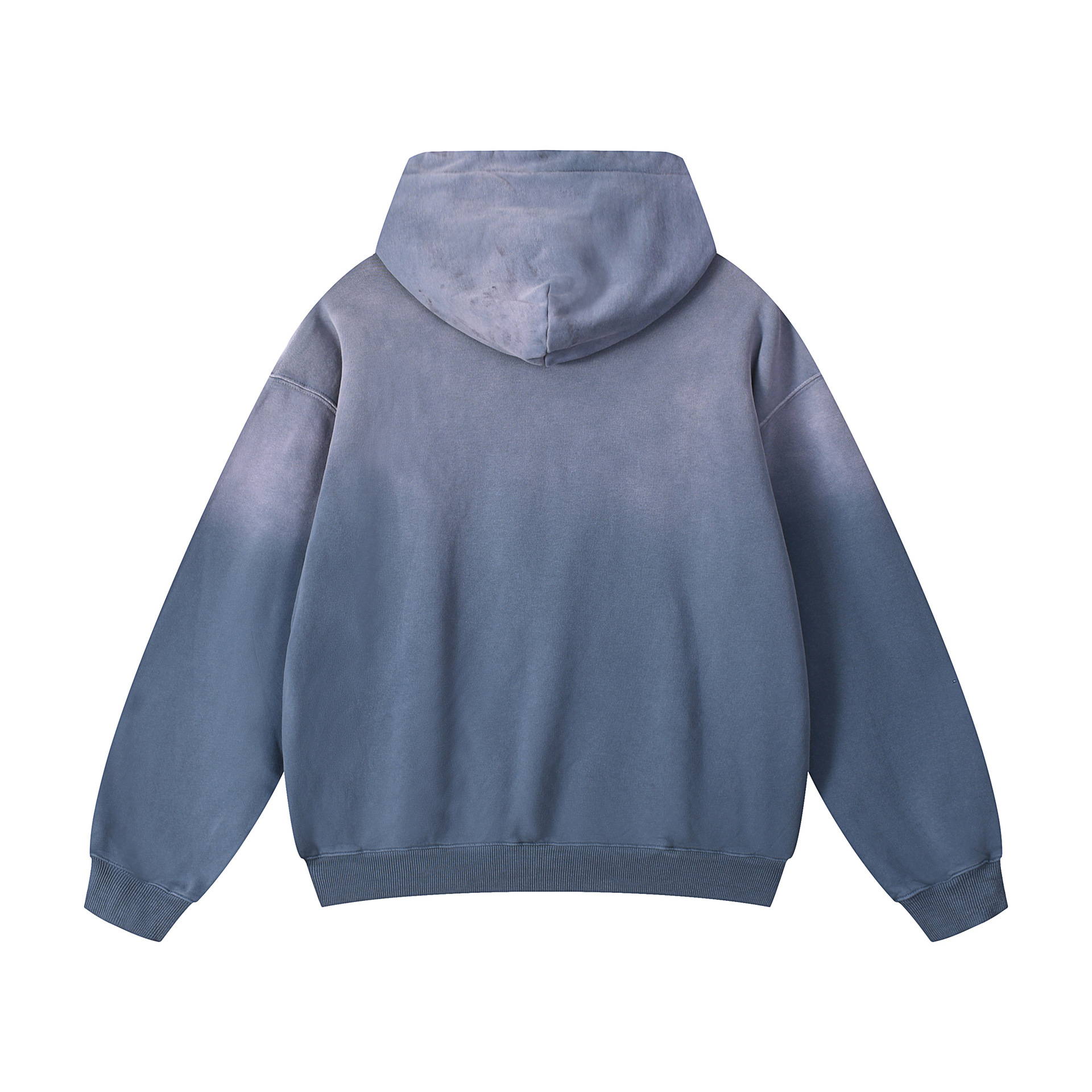 420G American Terry Hoodie with Spray Horse Wash and Gradient Dyeing