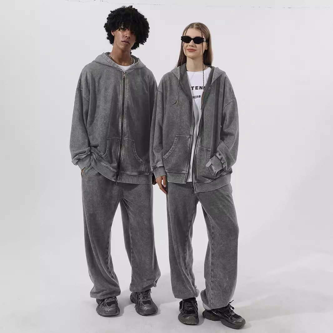 Autumn/Winter Washed Vintage Sweatpants, American Loose Vintage Cuff Elastic Waistband 3D Casual Sweatpants Men's Suit, 380G Heavyweight Carbonized Brushed Fleece Hoodie, Cross-border Large Size American Hoodie Sweatshirt S 98 33 54 / 160-170 45-55 M 100 35 56 / 165-175 55-65 L 102 37 58 / 170-180 60-75 XL 104 39 60 / 175-185 70-85 XXL 106 41 62 / 180-195 75-90 *All data above are hand measured, there may be a 1-3cm error, please refer to the actual product. Comfortable lifestyle, enjoy better quality goods and services. Carbonized Brushed Fleece Hoodie. Comfortable lifestyle, enjoy better quality goods and services.