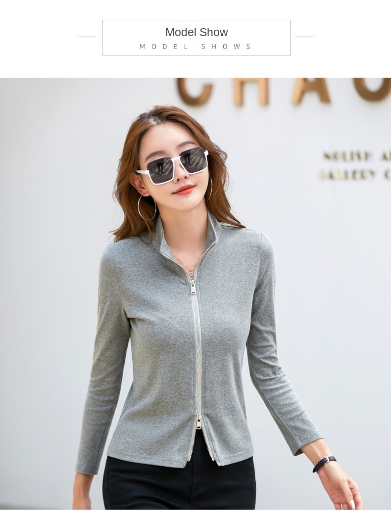 Casual Women's Polo Baseball Jacket