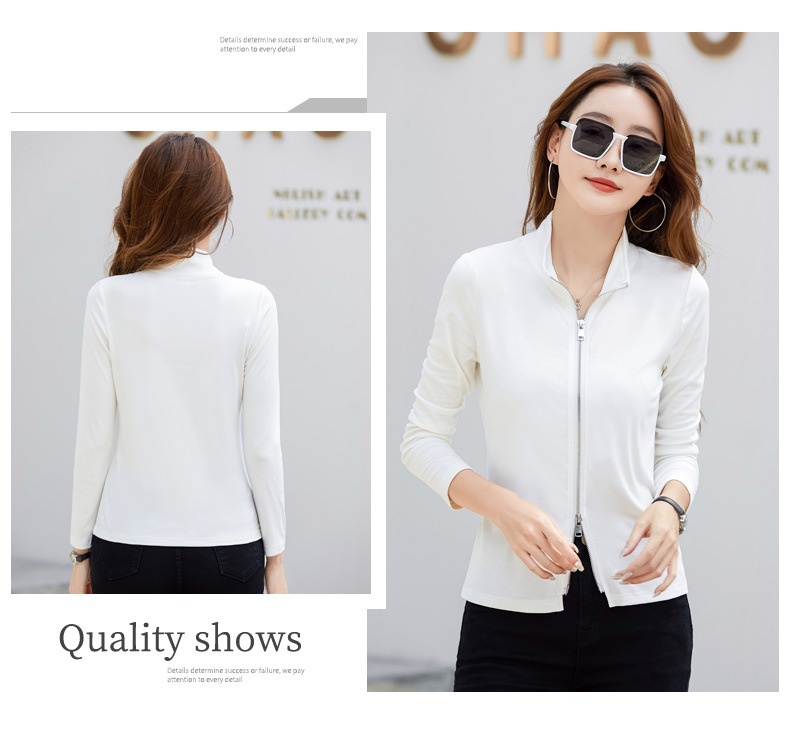 Casual Women's Polo Baseball Jacket