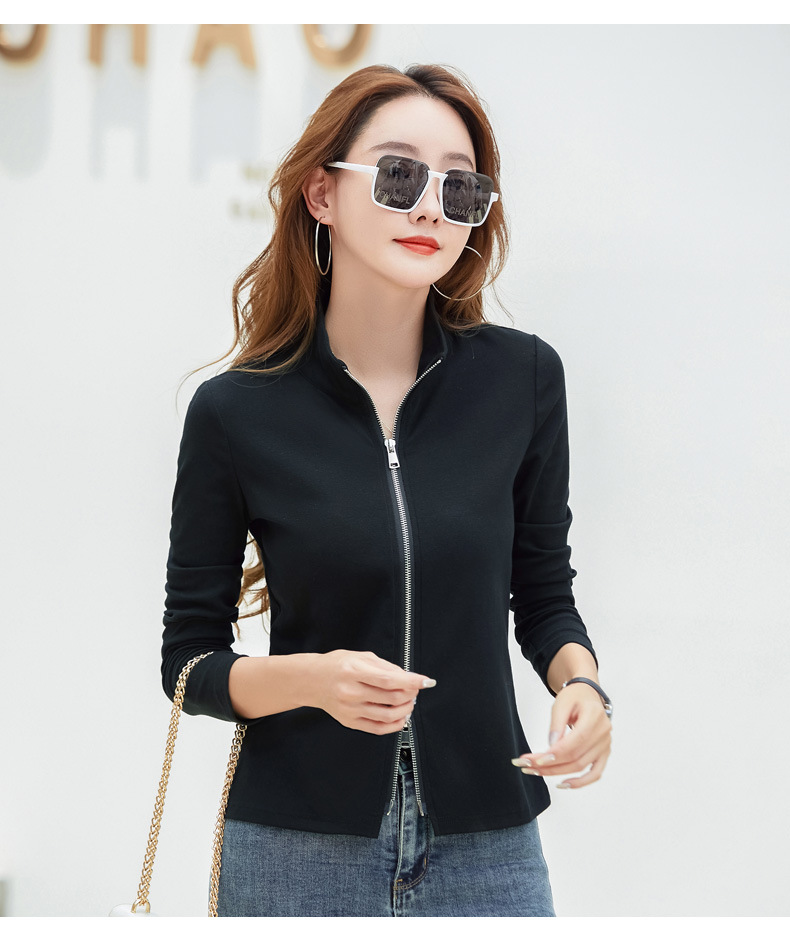 Casual Women's Polo Baseball Jacket