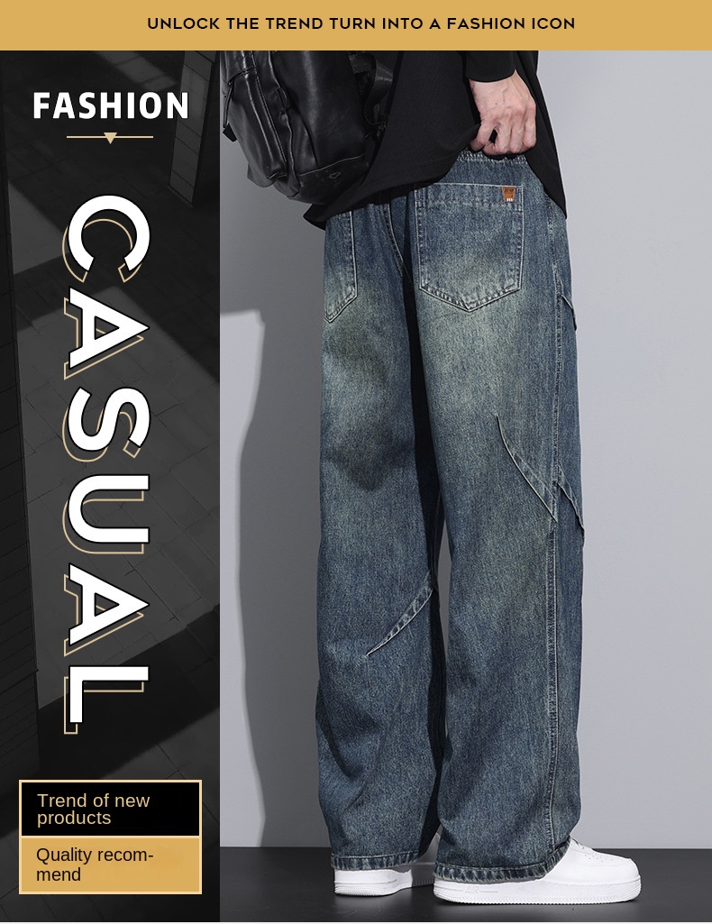 Autumn New Arrivals: Elastic Straight Leg Jeans with Comfortable Fit and Versatile Style