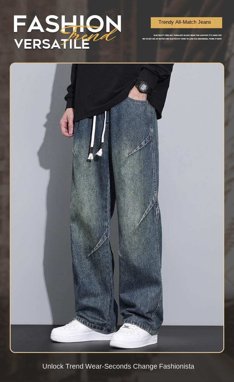 Autumn New Arrivals: Elastic Straight Leg Jeans with Comfortable Fit and Versatile Style