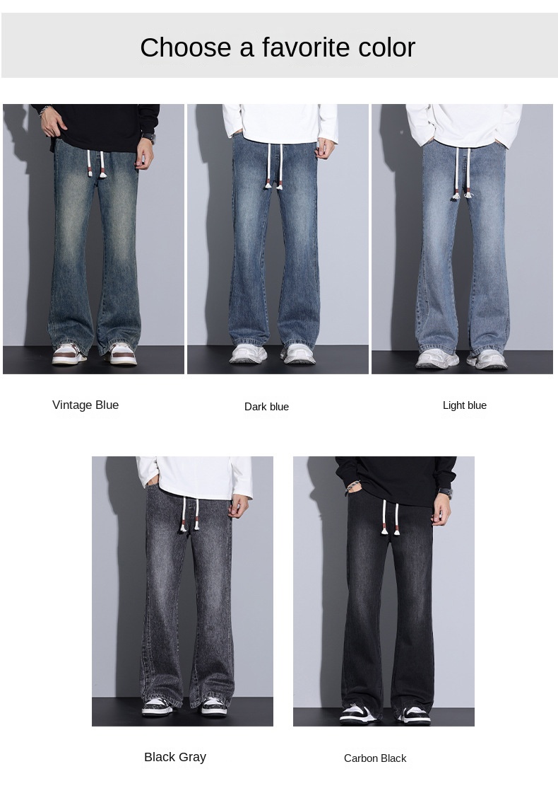 Trendy Men's Flared Jeans