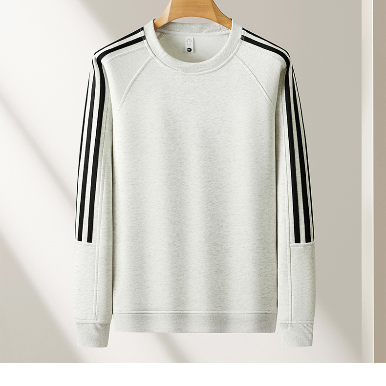 Autumn and Winter New Striped Round Neck Sweatshirt for Men, Loose Comfortable Casual Couple Style