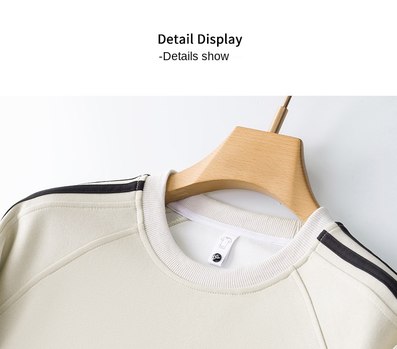 Autumn and Winter New Striped Round Neck Sweatshirt for Men, Loose Comfortable Casual Couple Style