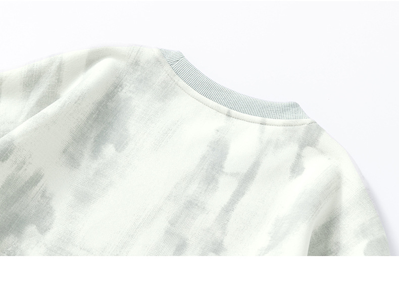 Autumn Winter 2024 New Print Round Neck Sweatshirt Men's Loose Casual Style American Simple Trend Couple