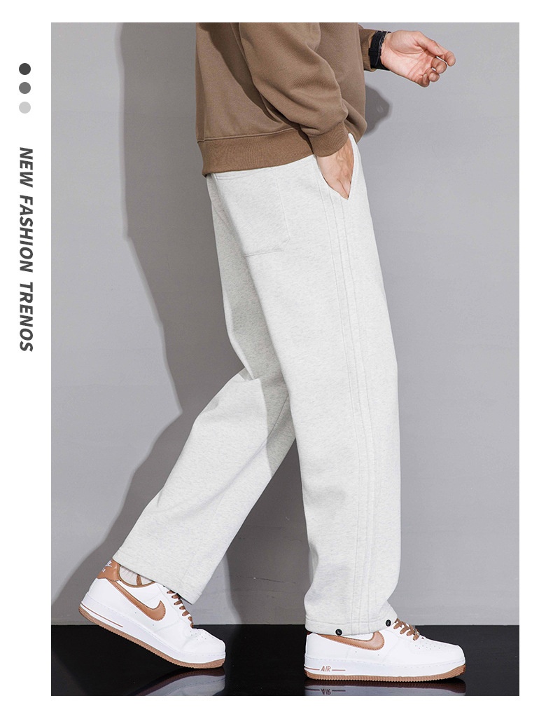 2024 Autumn/Winter New Knitted Pants for Men, Comfortable, Versatile, Loose, Trendy, Slimming, and Tall-Enhancing Style