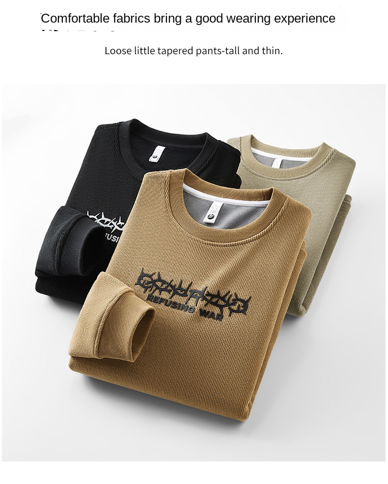 2024 Fall Winter Men's Round Neck Sweatshirt Casual Comfortable