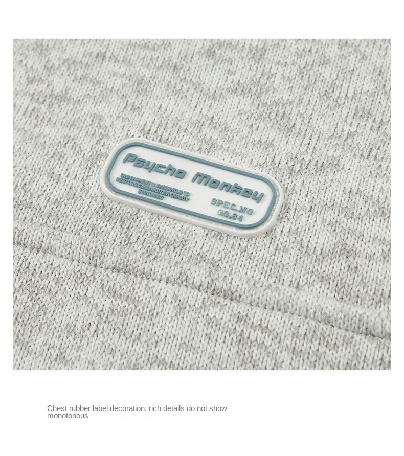 Men's Japanese-style Fleece Half-Zip Collared Sweatshirt with Loose Fit for Autumn and Winter