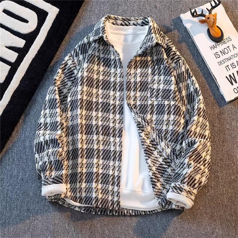 Autumn Chic Plaid Men's Jacket