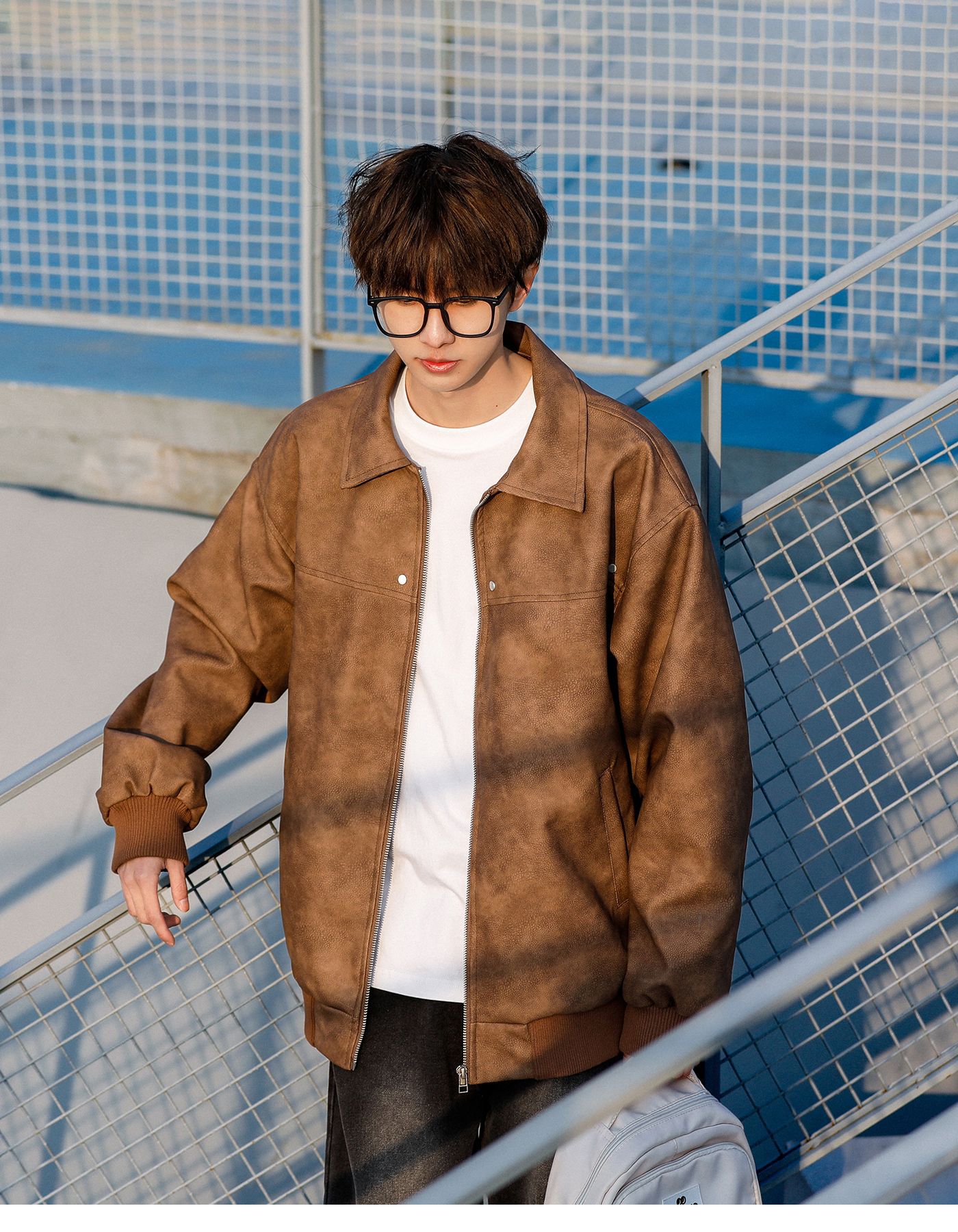 Men's Retro Brown Leather Jacket