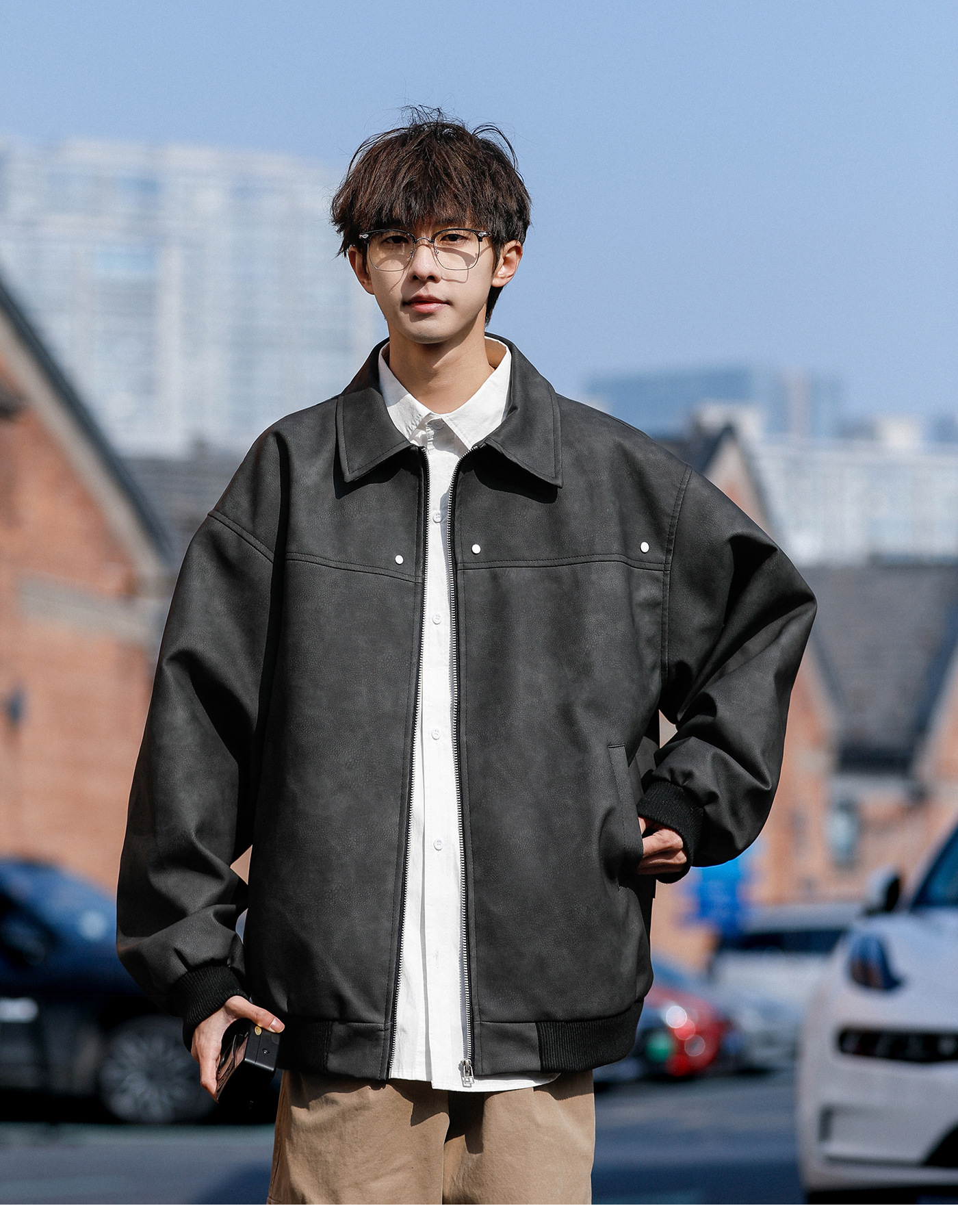 Men's Retro Brown Leather Jacket