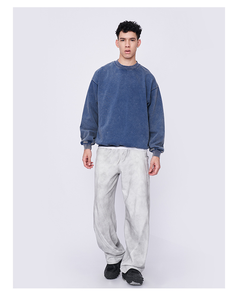 RFSD Men's Fashion | 2024 Autumn-Winter Trendy Relaxed Round Neck Sweatshirt for Men and Women
