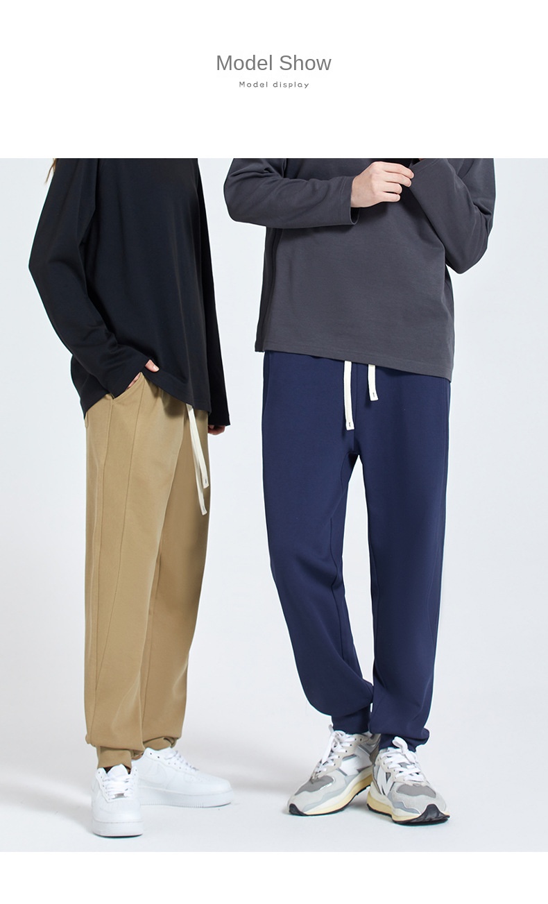 Japanese Style Men's Autumn New Arrival 300g Twill Cotton Retro Casual Sweatpants Loose Sports Pants Men's Long Pants