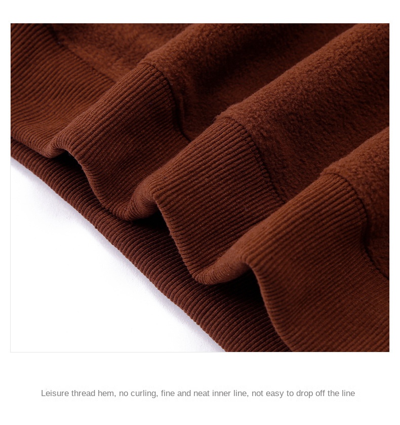 Men's Fleece Sweatshirt with Retro Style and Dropped Shoulders, Plush Sweatshirt, Men's Washed Drape American Style Mountain Climbing Outdoor 2024 Autumn New Paratrooper Pants with Drawstring and Foot Leisure Pants