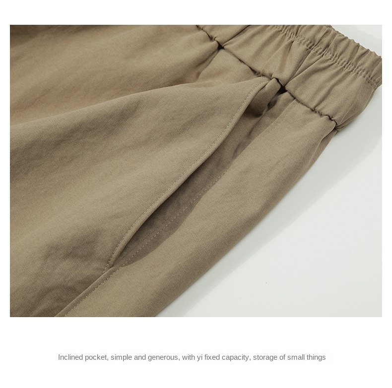 Men's Washed Drape American Outdoor Climbing Pants with Drawstring and Ankle-Tied Casual Pants, Trendy Brand Hong Kong Style 2024 Spring and Autumn Cool Jacket for Men, High Street Japanese Harajuku Style Korean Fashion Loose Jacket