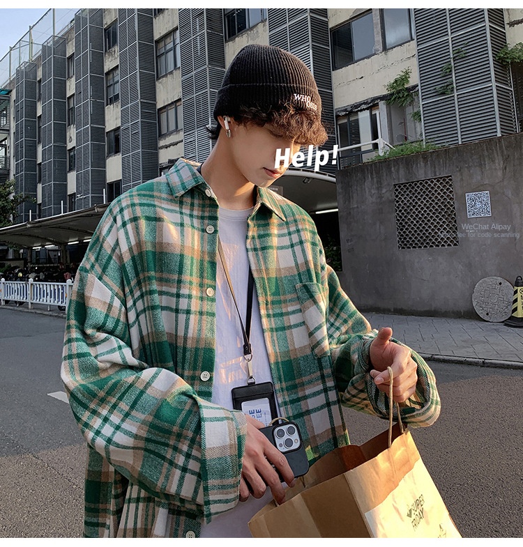 Elegant Vintage Plaid Flannel Shirt