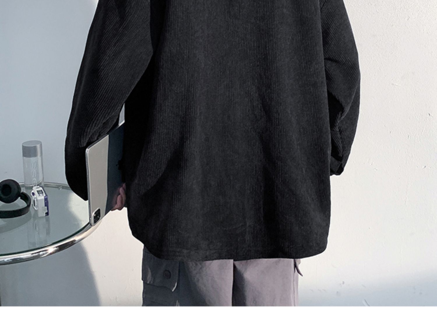 Autumn and Spring Corduroy Long Sleeve Shirt Men's Fashion Loose Japanese Retro Workwear Heavyweight Shirt Jacket
