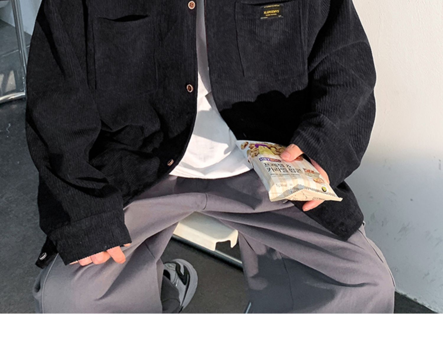 Autumn and Spring Corduroy Long Sleeve Shirt Men's Fashion Loose Japanese Retro Workwear Heavyweight Shirt Jacket