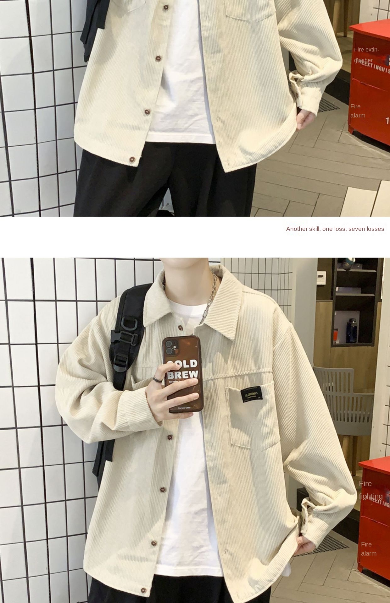 Casual Corduroy Shirt Jacket