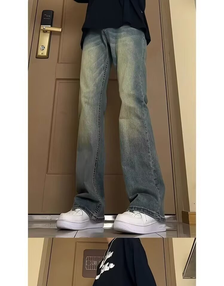Trendy Vintage Distressed Denim Jeans for Men