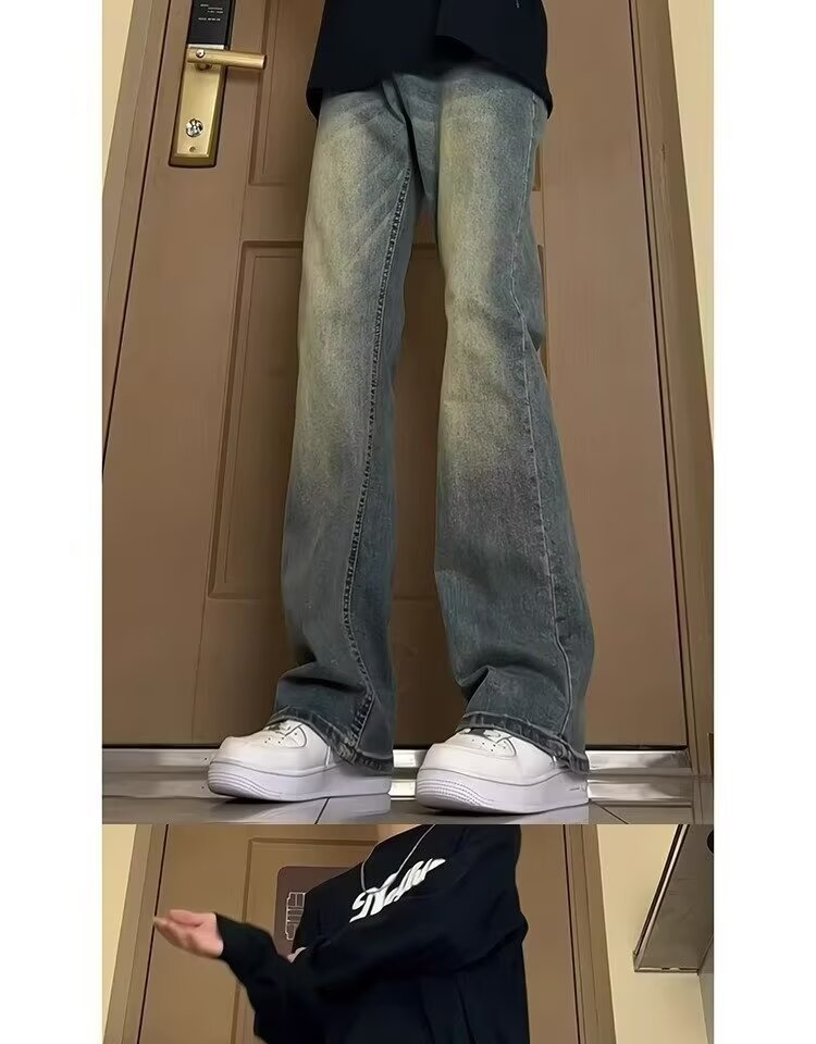 Trendy Vintage Distressed Denim Jeans for Men