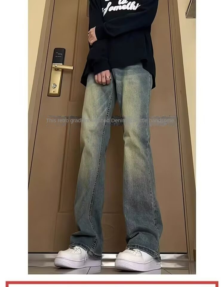 Trendy Vintage Distressed Denim Jeans for Men