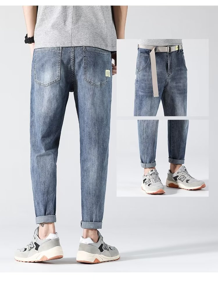Men's Slim Straight Stretch Denim Shorts